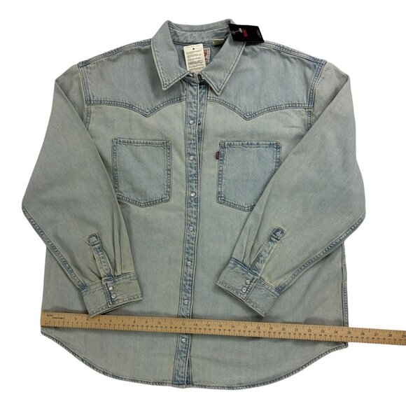 Levi’s Men’s Western Denim Shirt XL Relaxed Fit Snap Front Blue NWT - Picture 16 of 16
